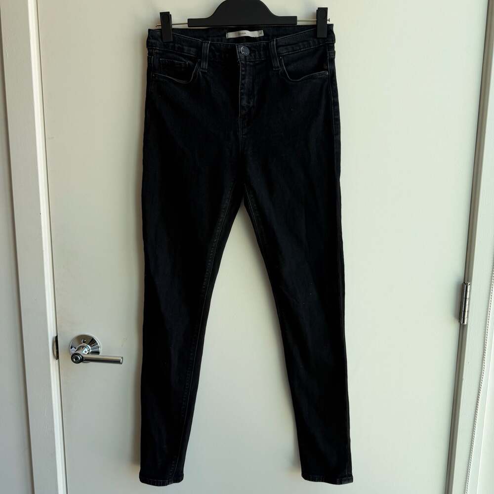Hudson Nico Mid-Rise Super Skinny Jeans Black Size 28